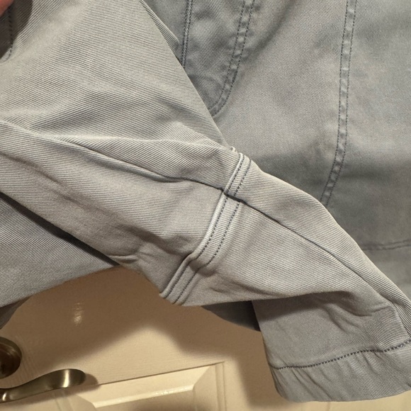 SPANX Coastal Blue Twill Shorts Size 3X - Picture 9 of 12